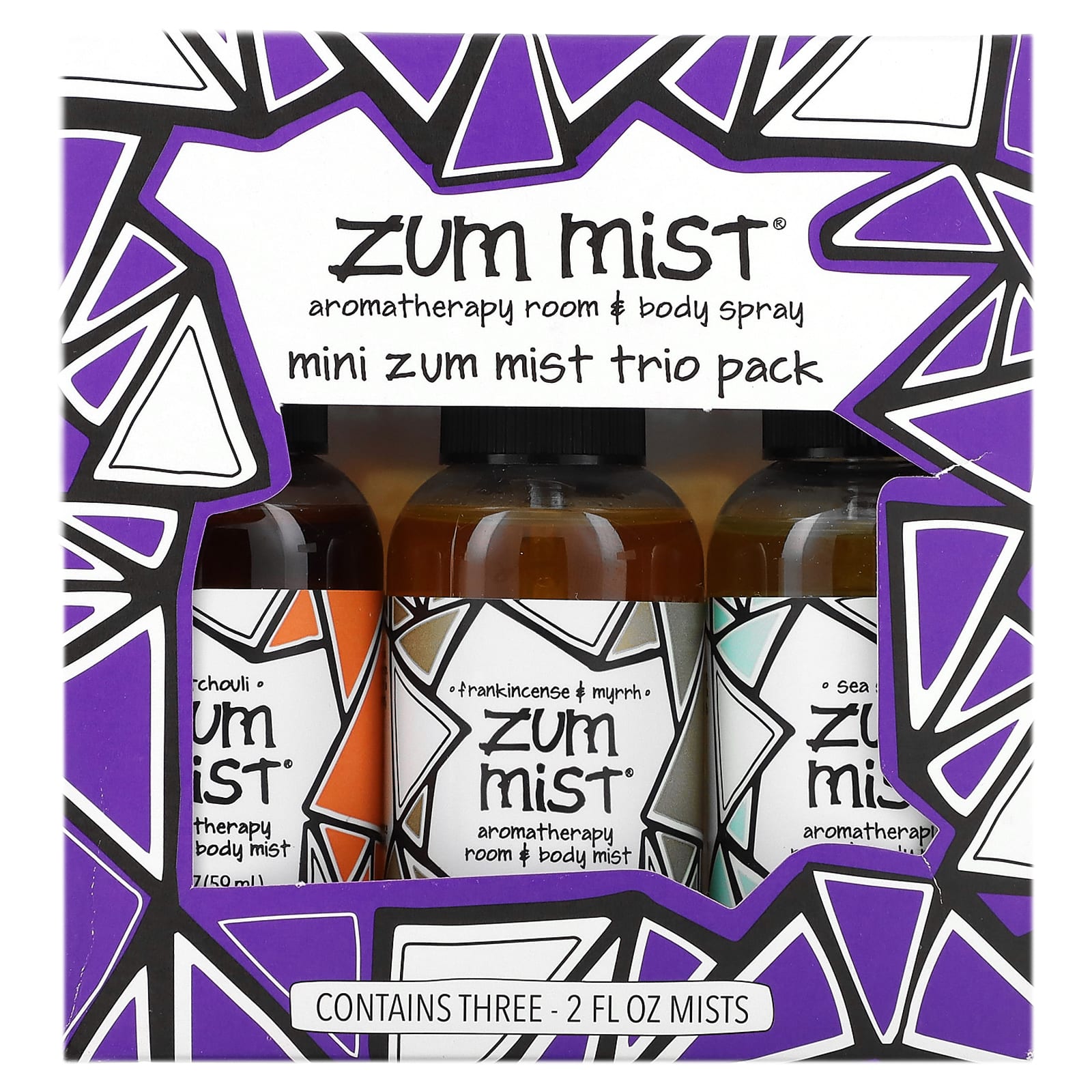 ZUM, Zum Mist, Mini Aromatherapy Room & Body Mist, Trio Pack, 3 Pack, 2