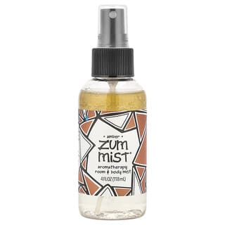 ZUM, Zum Mist, Aromaterapi Oda ve Vücut Spreyi, Amber, 4 fl oz (118 ml)