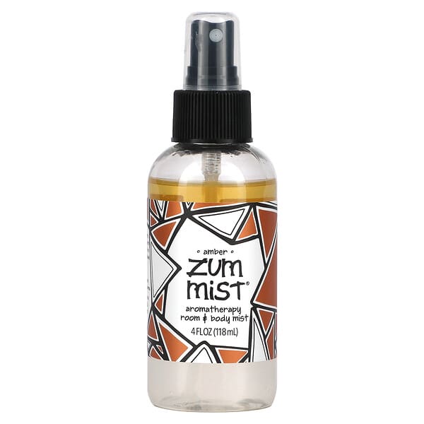 ZUM, Zum Mist, Bruma de aromaterapia para el ambiente y el cuerpo, Ámbar, 118 ml (4 oz. Líq.)