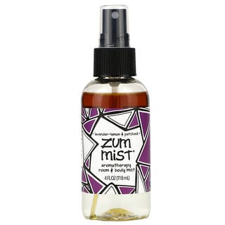 ZUM, Zum Mist，芳香护理室和身体喷雾，薰衣花草-柠檬和广藿香香味，4 液量盎司（118 毫升）
