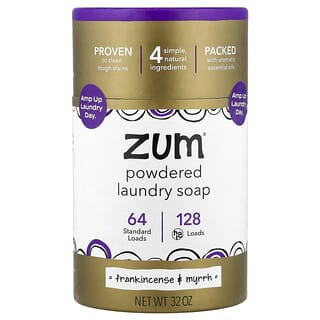 ZUM, Jabón para lavar la ropa en polvo, Árbol del incienso y mirra, 32 oz