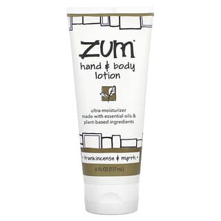 ZUM, 護手霜和身體乳，乳香和沒方劑香，6 液量盎司（177 毫升）