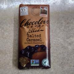 チョコレート入り塩キャラメルダークチョコレート、カカオ55％、90g