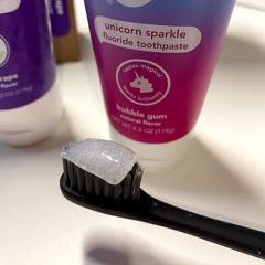thumbnail image 2 of HELLO Bubblegum Unicorn Sparkle Toothpaste - Fluoride-Free Kids Toothpaste 4.2 Oz 2 of 14