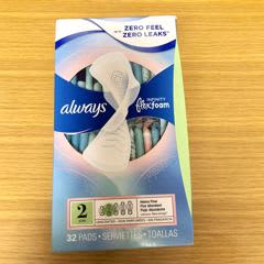 インフィニティ・フレックスフォーム羽根つき、サイズ 2、多い日、無