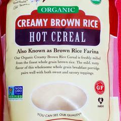 Bob's Red Mill Organic Creamy Brown Rice Hot Cereal – 24 Oz (680g), Non-GMO, Exp 03/2027