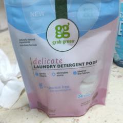 Grab Green 洗濯洗剤ポッド　60個　iHerb 自動食洗機用粉末洗剤ポッド、無香料、60回分、1,080g（2ポンド