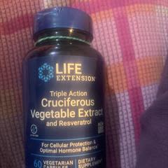 Complément Alimentaire Triple Action Cruciferous Vegetable - DIM 14mg + Sulforaphane, Life Extension
