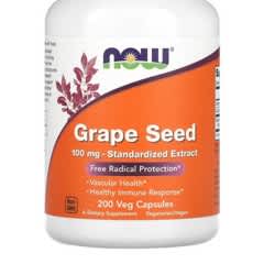 グレープシード、標準化エキス、100mg、ベジカプセル200粒