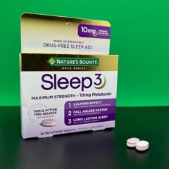 Nature's Bounty, Sleep 3 +, Stress Support, 56 Tri-Layered Tablets