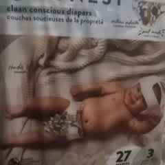 HONEST 紙おむつ サイズ3 (27枚入り×3個) The Honest Company Honest Diapers, Size 3, 16-28 Pounds