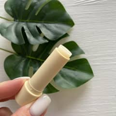 100％天然オーガニックリップクリーム、バニラビーン、2個、各4g（0.14