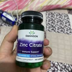 Integratore Alimentare Swanson Zinco Citrato 50 Mg &ndash; 60 Capsule &ndash; Supporto Per Sistema Immunitario