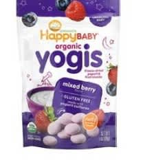 Happy Baby®, Organic Yogis, Freeze Dried Yogurt & Fruit Snacks