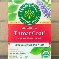 Organic Throat Coat、アカニレ入りオリジナル、カフェイン Organic Throat Coat、アカニレ入りオリジナル、カフェイン