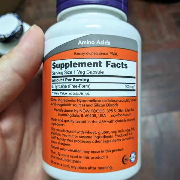 l carnitine l tyrosine Page 1 - Reviews - NOW Foods, L-Tyrosine, 500 mg, 120 Capsules