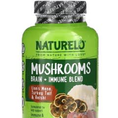 マッシュルーム、ブレイン＋イミューンブレンド、ベジカプセル90粒