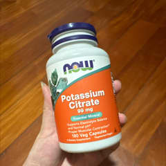 Potassium Citrate 99mg De NOW Foods - Complément Alimentaire, 180 Gélules Végétales