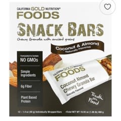 Foods、ココナッツアーモンドのチューイーグラノーラバー、12本