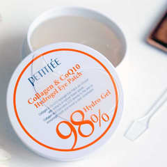 Patchs Yeux Hydrogel Petitfee Collagen + CoQ10 - 60 Patchs, Anti-rides, Tous Types De Peau