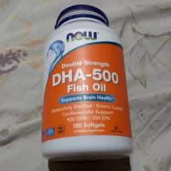 Complément Alimentaire NOW Foods DHA-500 Huile De Poisson Double Concentration - 180 Softgels - Fabrication USA