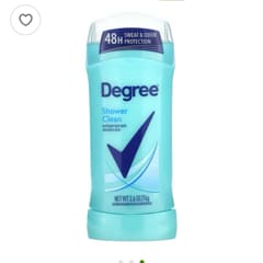 Degree ディグリー　シャワークリーン デオドラント 1本 Antiperspirant Deodorant、シャワークリーン、74g（2.6オンス）
