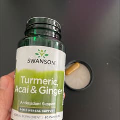 Complément Alimentaire Swanson Gingembre & Curcuma - Boîte De 60 Gélules, Neuf