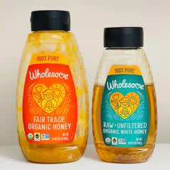 オーガニック、未加工未濾過ホワイトハニー、16オンス（454 g）