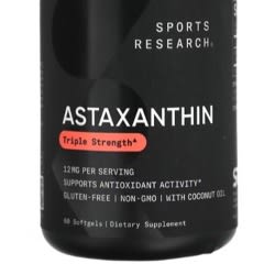 アスタキサンチン、トリプルストレングス、12mg、ソフトジェル60粒