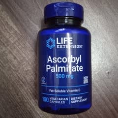 Palmitate D'Ascorbyle Life Extension 500 Mg - 100 Capsules, Complément Neuf