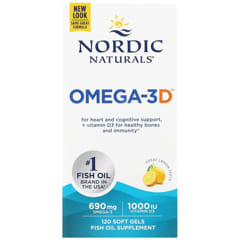Omega-3D, Lemon, 120 Soft Gels