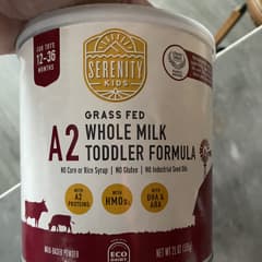 A2、牧草飼育の全乳の幼児用粉ミルク、12～36か月の幼児用、595g（21
