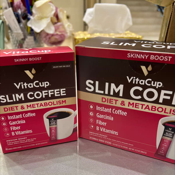 VitaCup Instant Slim Coffee & Hydration Sticks - Vitamins & Electrolytes, 10 Count Each