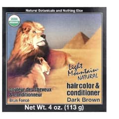 ナチュラルヘアカラー＆コンディショナー、ダークブラウン、113g（4