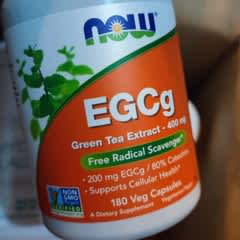 NOW EGCg 緑茶抽出物 180ベジキャプセル EGCg、緑茶エキス、400mg、ベジカプセル180粒