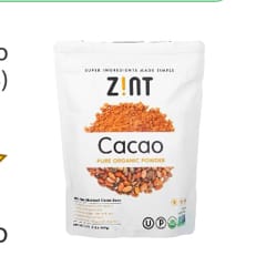 ローオーガニックカカオパウダー、454g(16oz)