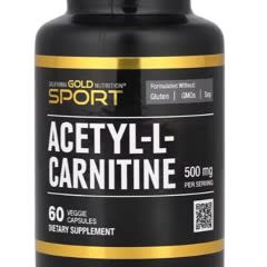 アセチル-L-カルニチン、500mg、ベジカプセル60粒