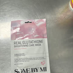 some by mi real glutathione brightening care mask ONE THINGのスキンケア・基礎化粧品 ナイアシンアミドグルタチオントナー他、2商品を使った口コミ  -ナイアシンアミド×グルタチオンで光彩肌目指そ💛 by Mia(敏感肌/30代後半) main image 0