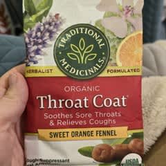 オーガニック Throat Coat® ドロップ、スイートオレンジフェンネル