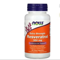 レスベラトロール、350mg、ベジカプセル60粒