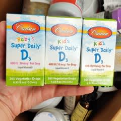 Vitamine D3 Pour Enfants Carlson Labs 400 UI - 365 Gouttes, 10,3 Ml, Neuve