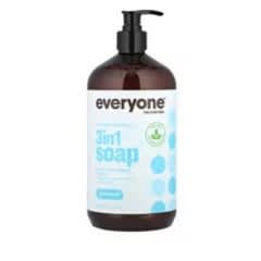 3イン1ソープ、ボディウォッシュ、バブルバス、シャンプー、無香料