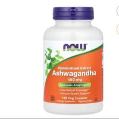 アシュワガンダ、標準化エキス、450mg、ベジカプセル90粒