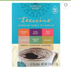 タンポポ ハーブティー サンプラー、6種類類のフレーバー、カフェイン