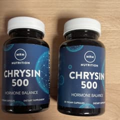 MRM Chrysin 500mg – 30 Vegan Capsules, GMP Quality Assured, Supports Testosterone