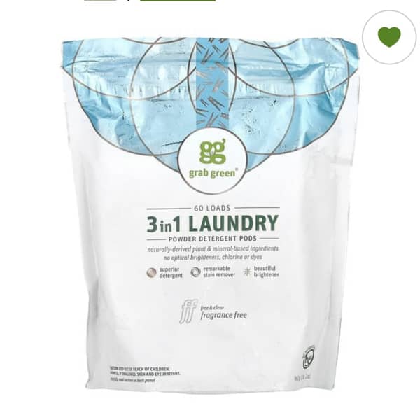 ページ 1 - レビュー - Grab Green, 3-in-1洗濯用洗剤ジェルボール、無