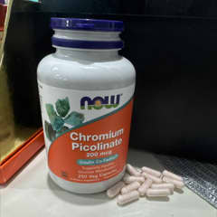 Complément Alimentaire Now Foods Chromium Picolinate 200mcg - 250 Gélules - Fabriqué Aux États-Unis