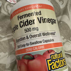 発酵アップルサイダービネガー、500mg、飲み込みやすいカプセル180粒