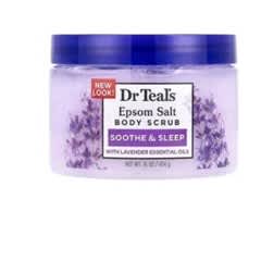 エプソムソルト ボディスクラブ、ラベンダー、454g（16オンス）
