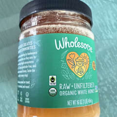 非加熱＋無ろ過オーガニック ホワイトハニー、454g（16オンス）